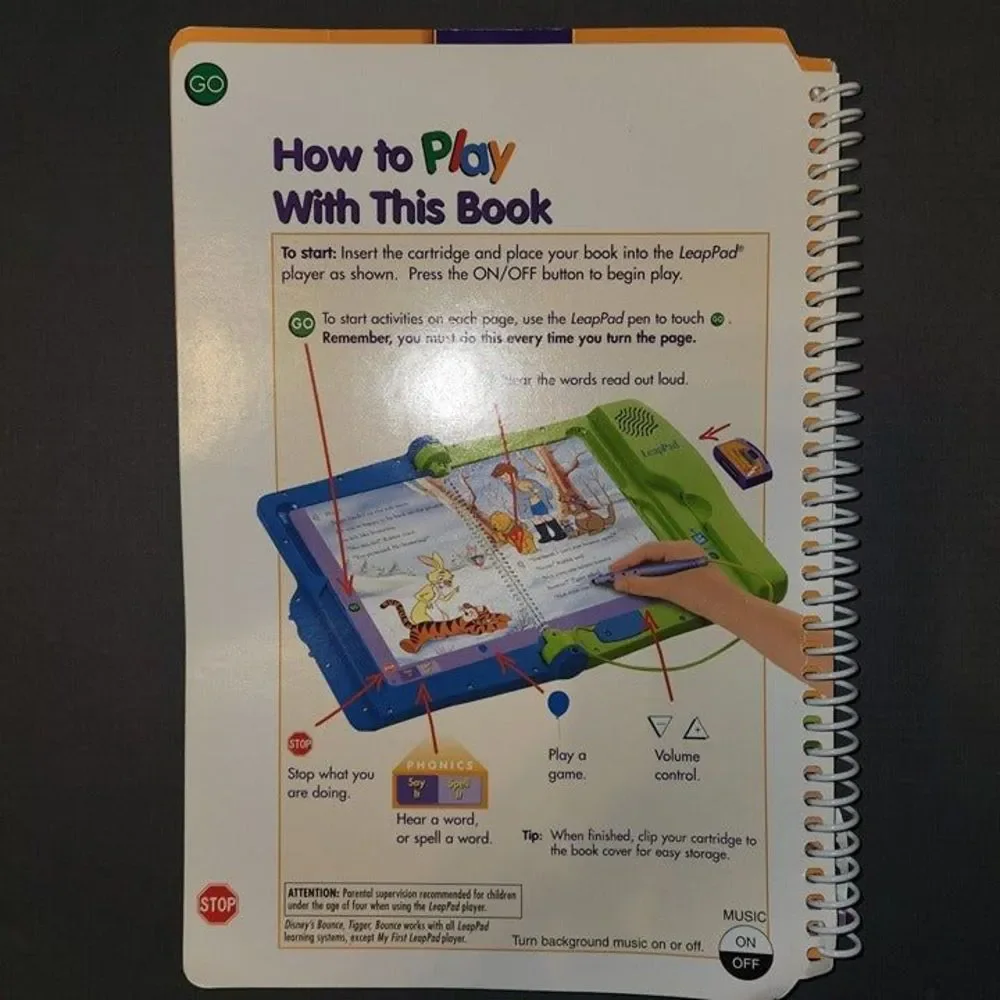 LeapFrog LeapPad Interactive Book & Cartridge*UNTESTED